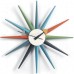 Sunburst Wall Clock Multi Colour