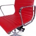 Office Chair High Back Ribbed Red Leather