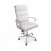 Office Chair High Back Soft Pad White Leather