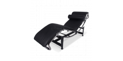 LC4 Chaise Longue  Black Leather 