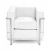 LC2 Armchair 1 Seater white Leather