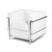 LC2 Armchair 1 Seater white Leather