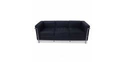 LC2 Sofa 3 Seater Black Leather