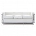 LC2 Sofa 3 Seater White Leather