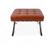 Barcelona Inspired Ottoman COGNAC Brown Leather