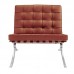 Barcelona Inspired Chair COGNAC Brown Leather 