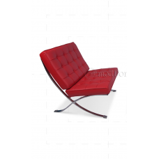 Barcelona Inspired Chair Red Leather