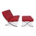 Barcelona Inspired Chair Red Leather