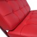 Barcelona Inspired Chair Red Leather