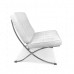 Barcelona Inspired Chair White Leather
