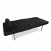 Barcelona Inspired Day Bed Black Leather