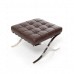 Barcelona Inspired Ottoman Brown Leather