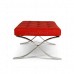 Barcelona Inspired Ottoman Red Leather